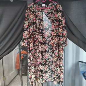 LuLaRoe Floral Sheer Tunic